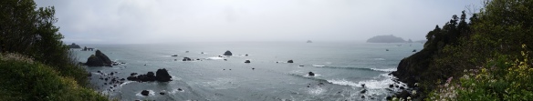 A panoramic shot of some of the beauty found at Patrick's Point.